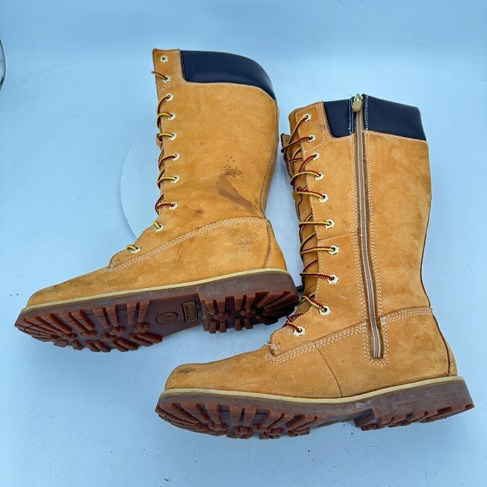 Timberland Asphalt Trail Women Size 4.5 83980 Brown Tall Lace Side Zipper Boot - Picture 7 of 13